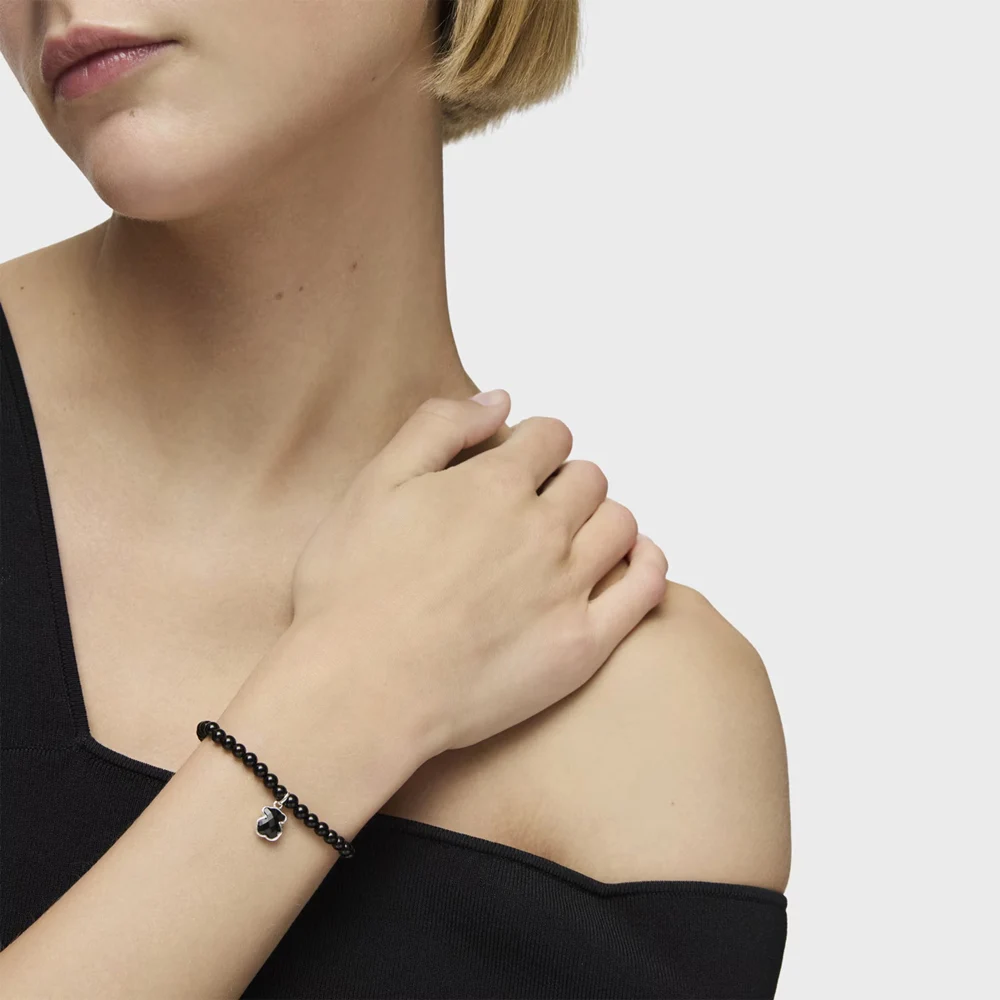 신세계인터넷면세점-토스-bracelet-Silver and onyx TOUS Icon Color bracelet