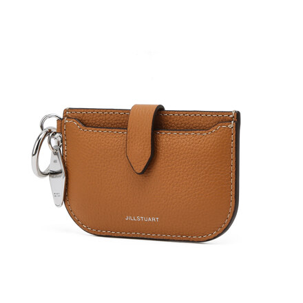 JAWA6F221W2 [BOW] [WITH KEY RING] BROWN COWHIDE CARD HOLDER CHARM 卡包