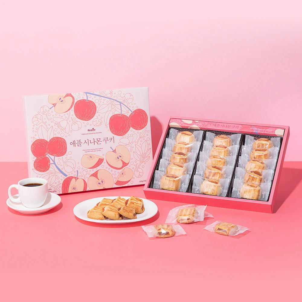 신세계인터넷면세점-그래인스쿠키-CookieSnack-그래인스쿠키 애플시나몬 쿠키세트(15p)