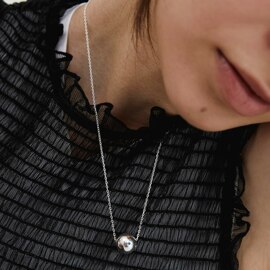 cosmic pierce necklace - silver
