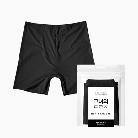 오가닉 심리스 여성 사각 드로즈 네모 팬티_L