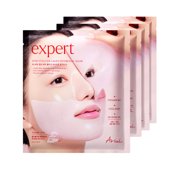신세계인터넷면세점-아리얼-FaceMasksTreatments-엑스퍼트 핑크 비타 콜라겐 겔 마스크 4매입