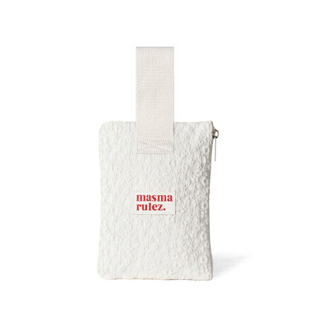Strap pouch_Embo flower Ivory