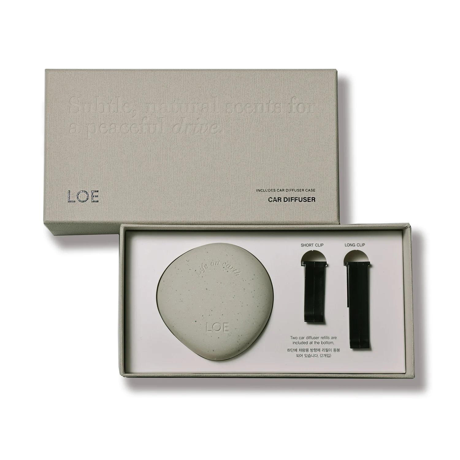 신세계인터넷면세점-로에-Candle_Diffuser_Aroma-화이트셔츠 카 디퓨저 디럭스 세트 (케이스+리필 2개)