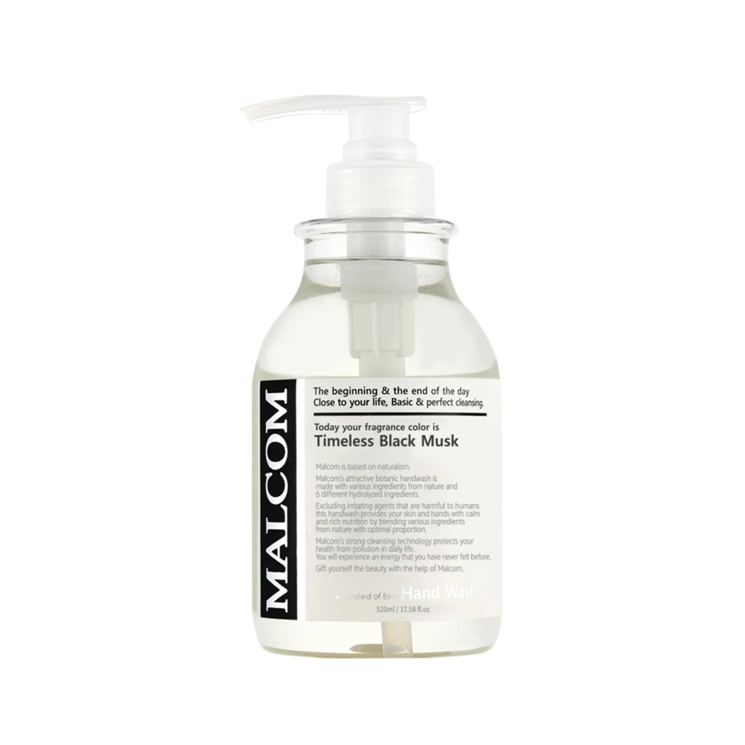 신세계인터넷면세점-말콤-Handcare-약산성 알러지프리 핸드워시 타임리스 블랙머스크520ml