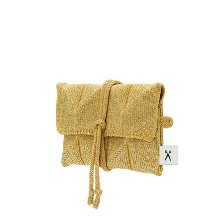 Lucky Pleats Knit Card Wallet Starry Gold 卡包