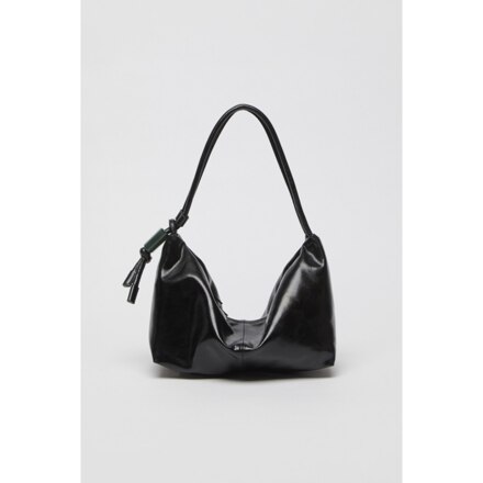 Ridge shoulder bag(Glossy crack black)
