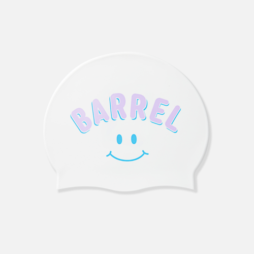 韩际新世界网上免税店-BARREL-SWIM EQUIPMENT-Smile Silicone Swim Cap White 泳帽