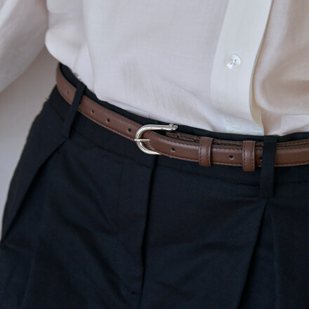 #Silver&Brown / The Meridian Classic 细款皮带