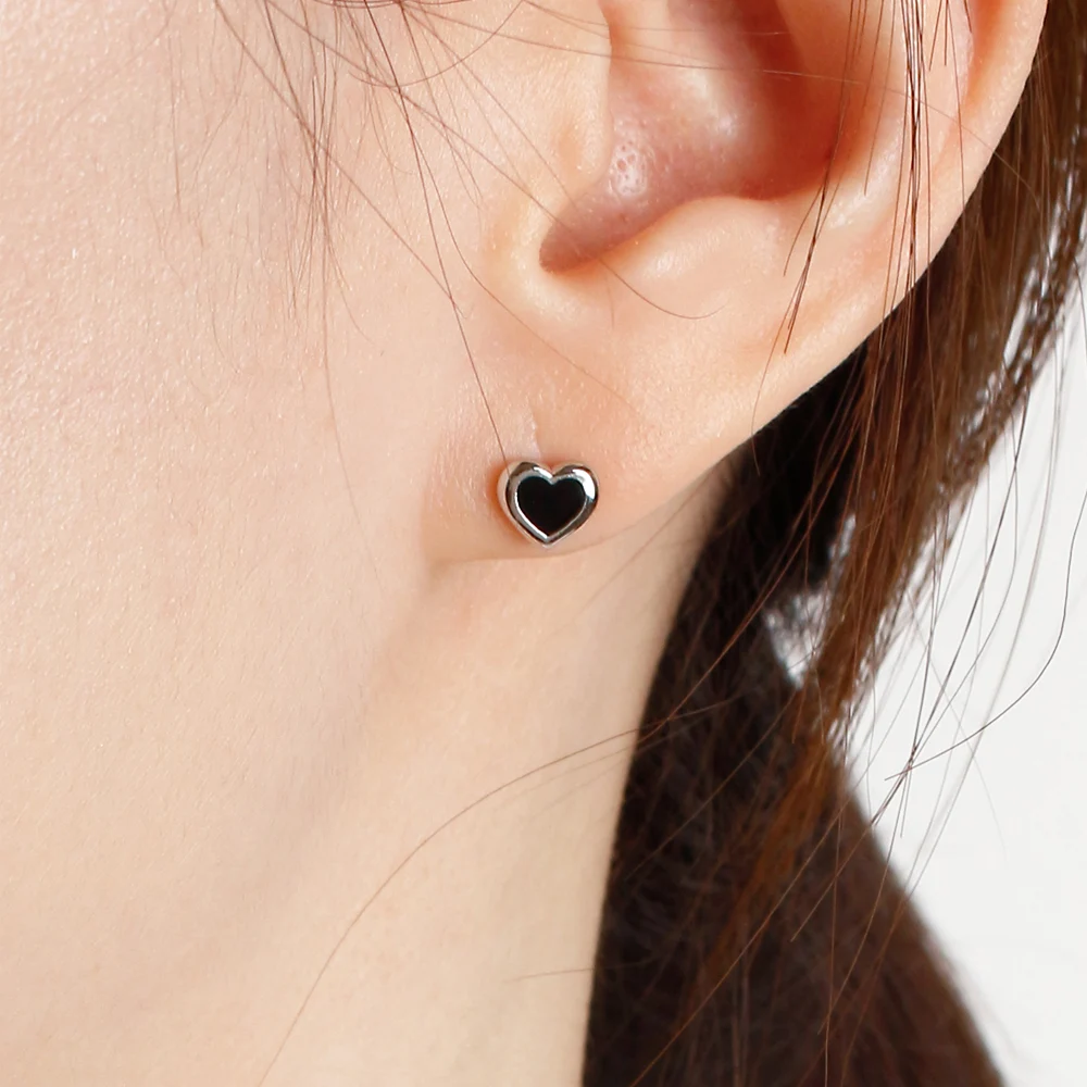신세계인터넷면세점-누누핑거스-earring-듀이 하트 이어링 (궈걸이) *925은침