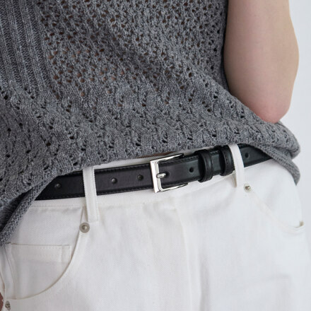 #Black / The Wedge Standard Leather Belt