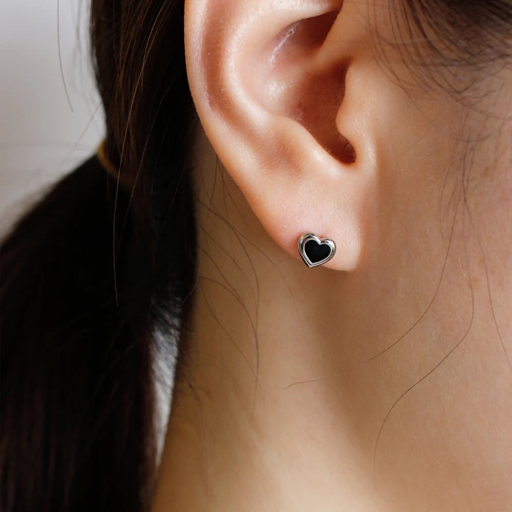 신세계인터넷면세점-누누핑거스-earring-듀이 하트 이어링 (궈걸이) *925은침
