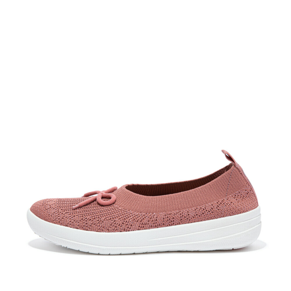 UBERKNIT SLIP-ON BALLERINA WITH BOW Warm Rose/Rose Gold