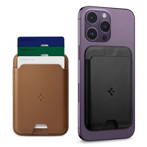 iPhone MacSafe Leather Card 3cc Wallet Valentinus (Black)
