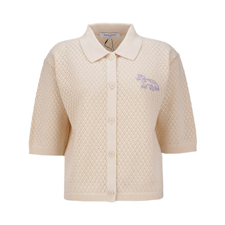 BABY FOX EMBROIDERY CARDIGAN IN LACE