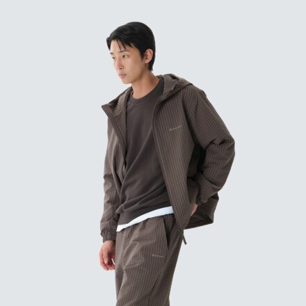 26F 체크 시어서커 자켓 초콜렛 카키