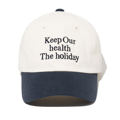 홀리데이 시그니처 볼 캡 [크림 네이비]