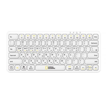 Wireless Multi-Device Slim Keyboard (White), Bluetooth & 2.4 GHz 键盘