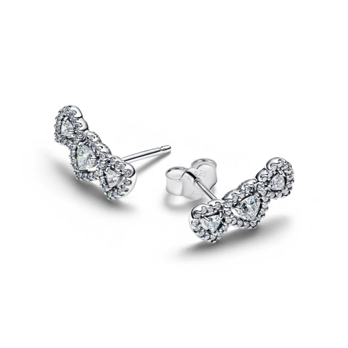 신세계인터넷면세점-판도라-earring-헤일로 하트 트릴로지 스터드 이어링