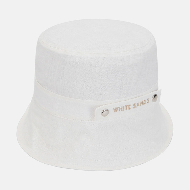 韩际新世界网上免税店-White Sands-时尚配饰-COMMON LINEN ROLL-UP BUCKET HAT DENNIS WHITE 渔夫帽