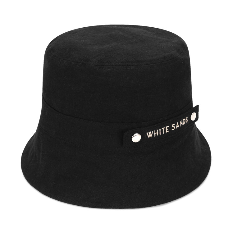 韩际新世界网上免税店-White Sands-时尚配饰-COMMON LINEN ROLL-UP BUCKET HAT DENNIS BLACK 渔夫帽