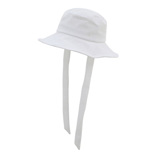 vacance strap wide bucket hat_white