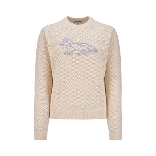 BABY FOX EMBROIDERY LACE KNIT
