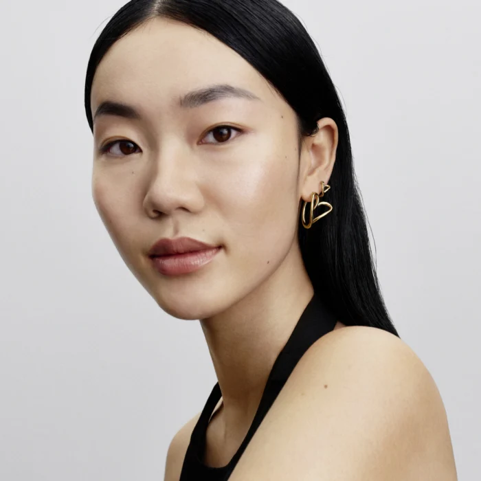신세계인터넷면세점-판도라-earring-오가니컬리 쉐입드 하트 스몰 후프 이어링