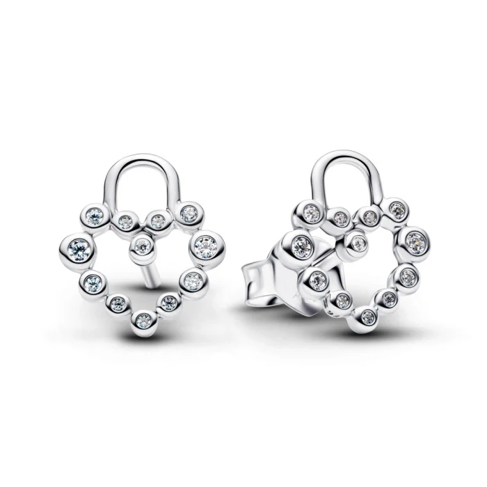 신세계인터넷면세점-판도라-earring-스파클 하트 패드락 스터드 이어링