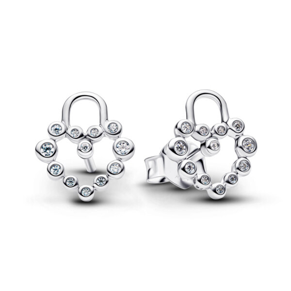신세계인터넷면세점-판도라-earring-스파클 하트 패드락 스터드 이어링