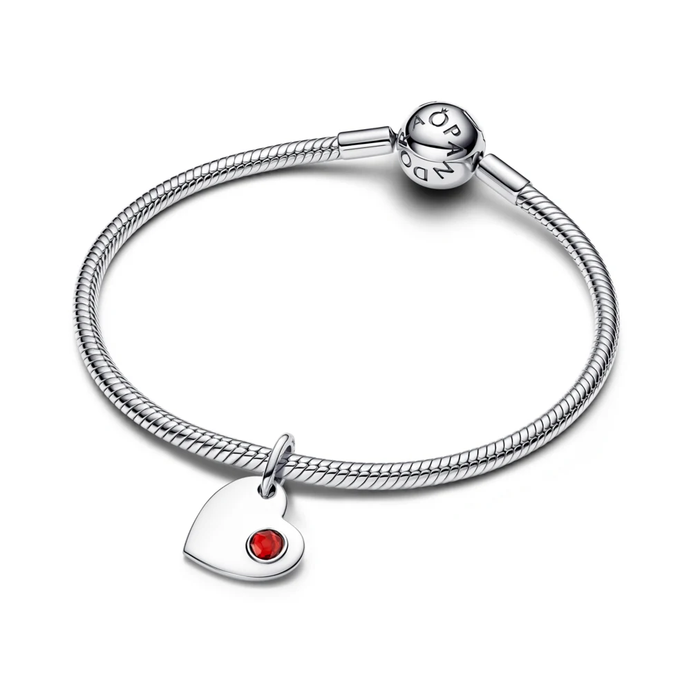 신세계인터넷면세점-판도라-bracelet-인그레이버블 하트 댕글 참 - 레드 스톤