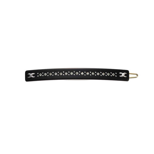 CUBIC LINE BAR HAIR PIN_BLACK