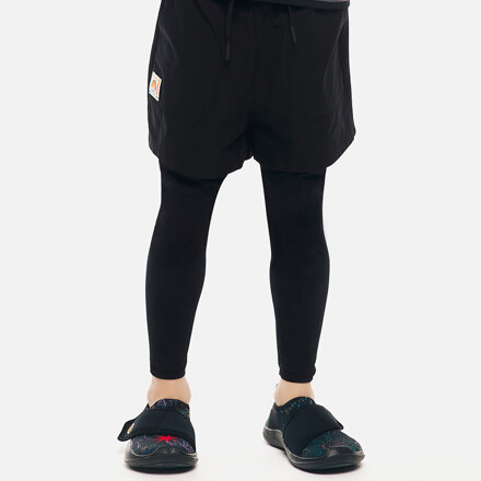 키즈 에센셜 9부 레깅스 쇼츠(B6SKWLP302BLK)