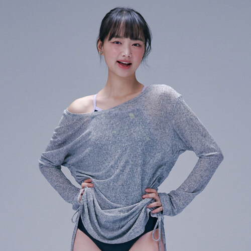 썸머 니트 커버업 그레이 Free