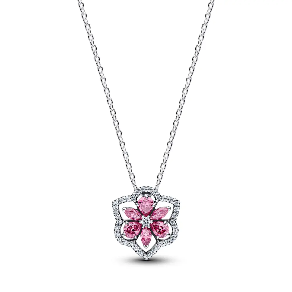 신세계인터넷면세점-판도라-necklace-허바리움 스파클링 핑크 플라워 펜던트 네크리스