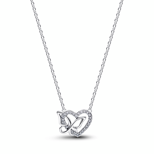 신세계인터넷면세점-판도라-necklace-인트와인드 하트 & 버터플라이 펜던트 네크리스