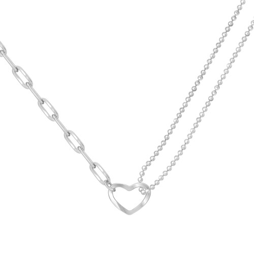 myself heart Silver Necklace