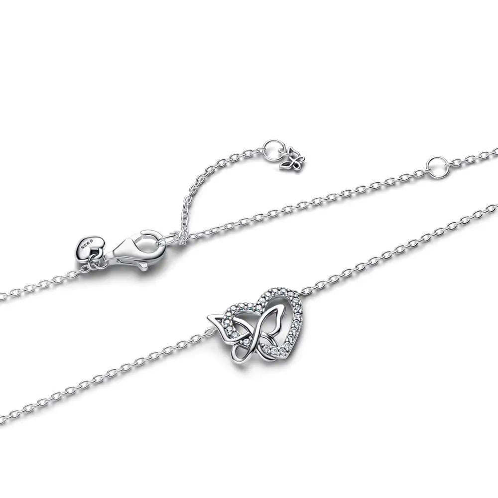 신세계인터넷면세점-판도라-necklace-인트와인드 하트 & 버터플라이 펜던트 네크리스
