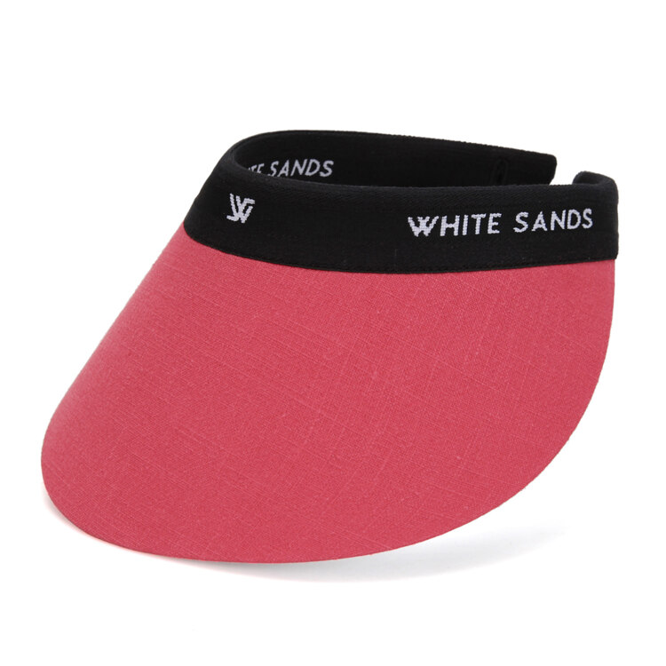 韩际新世界网上免税店-White Sands-时尚配饰-SUN CAP LINEN REVERSIBLE CAMELLA RED BLACK 遮阳帽