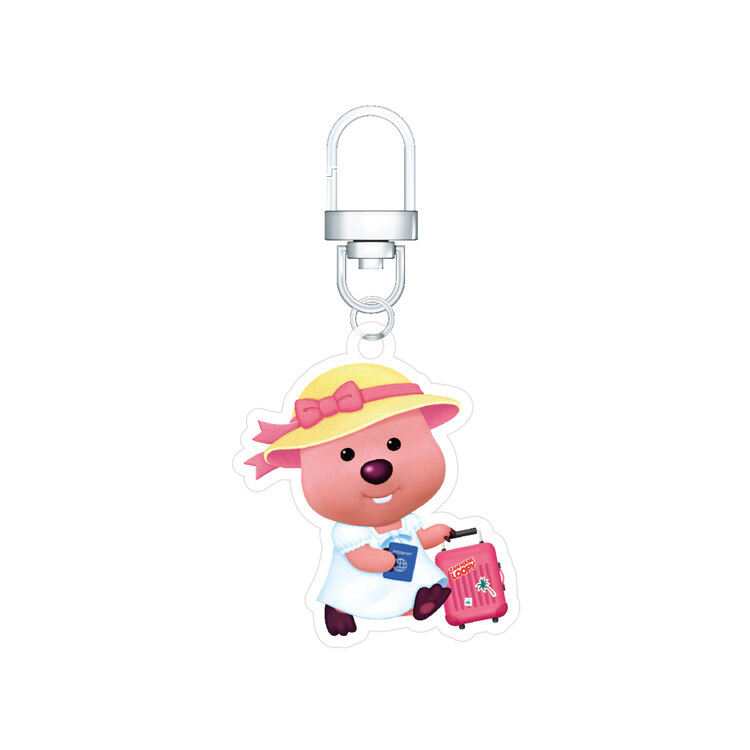 韩际新世界网上免税店-ZANMANG LOOPY-时尚配饰-Travel Edition Acrylic Key Ring_Carrier Loopy Pink 钥匙扣