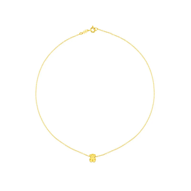 신세계인터넷면세점-토스-necklace-Small gold necklace with Sweet Dolls bearmotif
