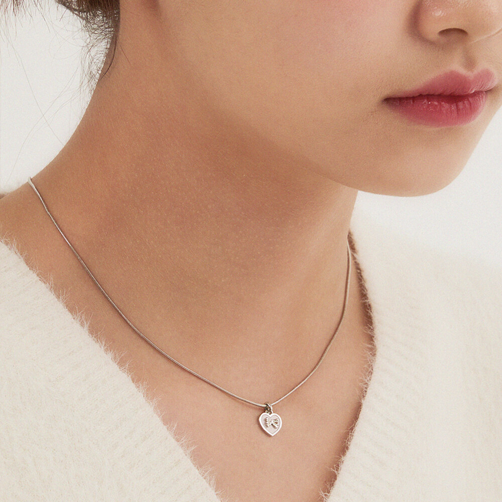 Heart Ribbon Necklace 项链- NOONOO FINGERS - | 韩际新世界免税店