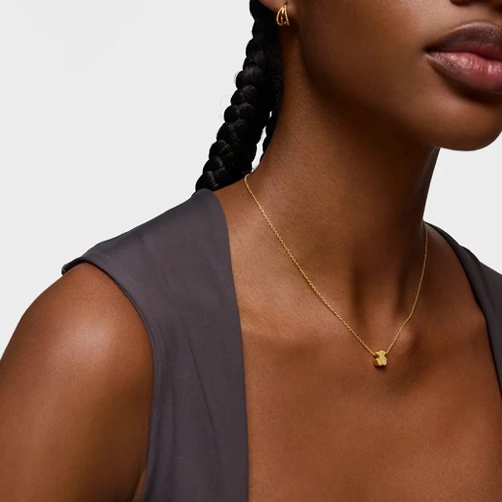 신세계인터넷면세점-토스-necklace-Small gold necklace with Sweet Dolls bearmotif