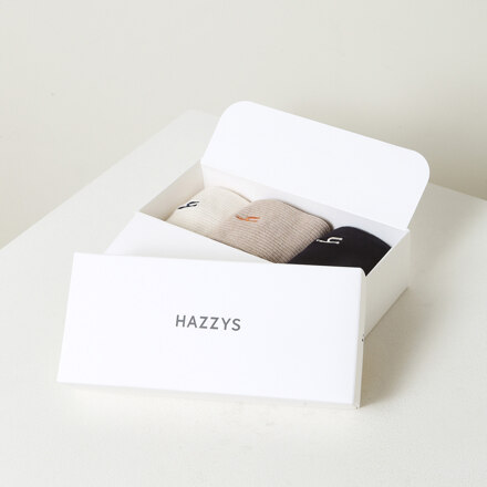 Logo Embroidery Cotton Blend Crew Socks 3-Pack
