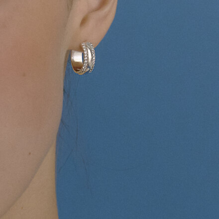 Kaia Double Cubic Earrings