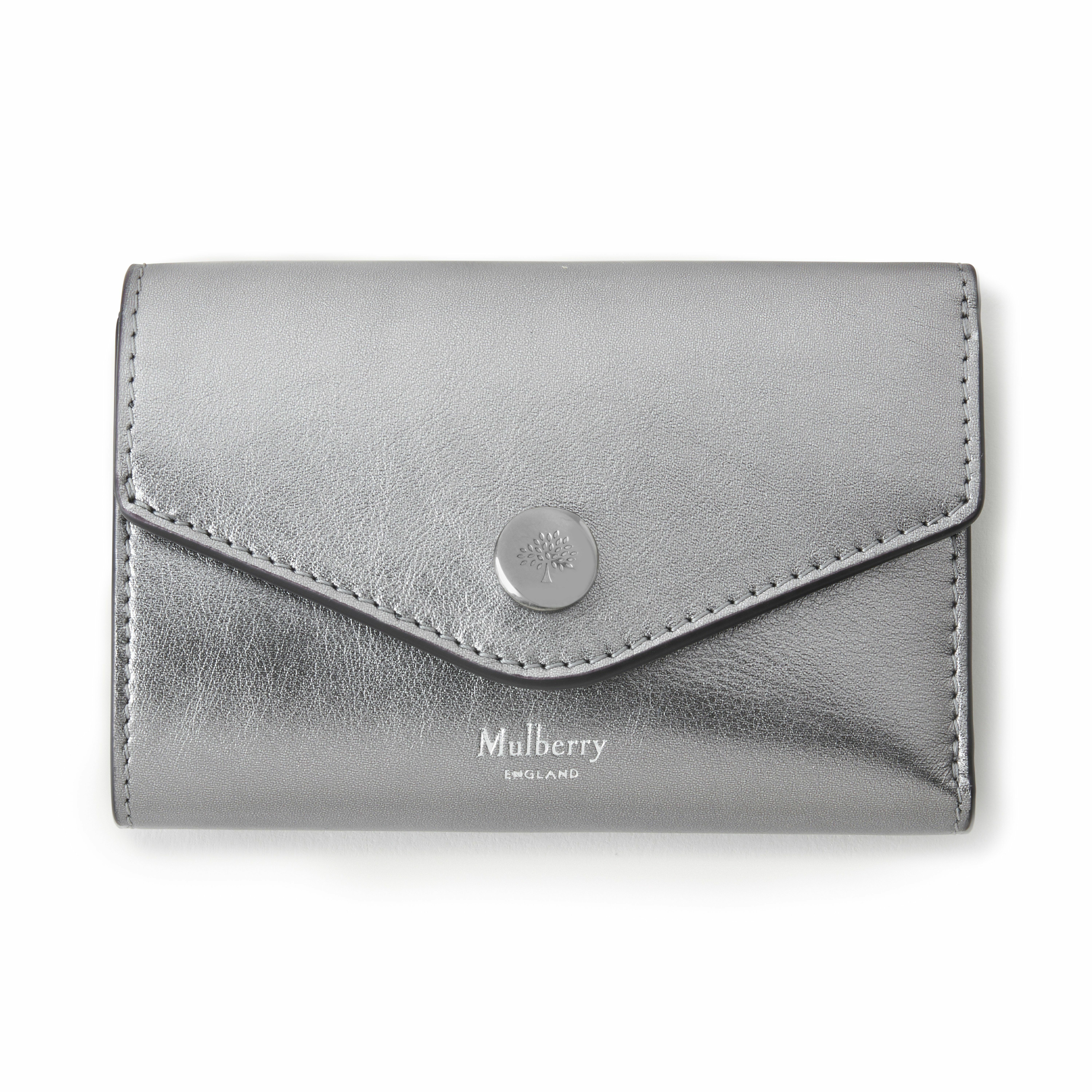 Folded Multi-Card Wallet Metallic Calf Nappa