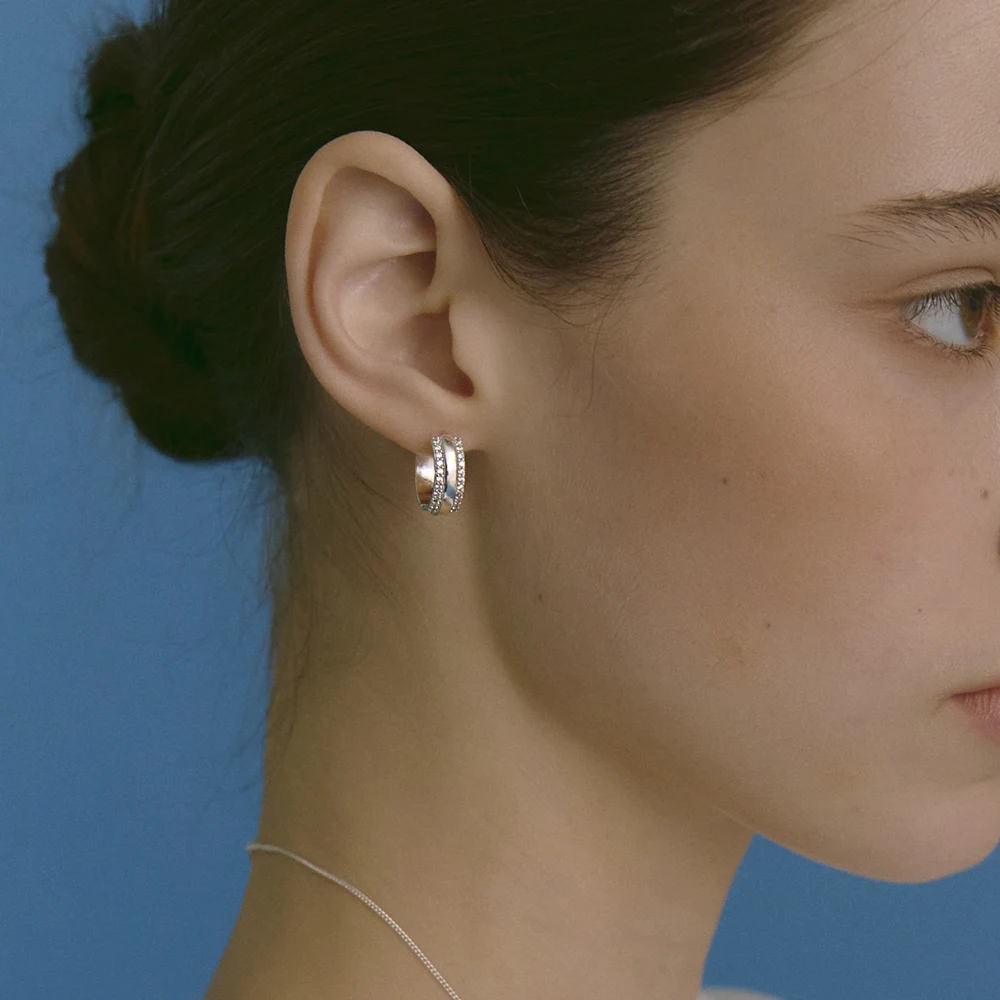 신세계인터넷면세점-저스트러버-earring-Kaia Double Cubic Earrings