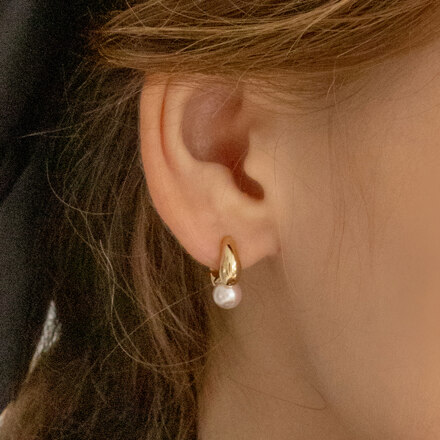 [여자아이들 미연착용]aube pearl earring