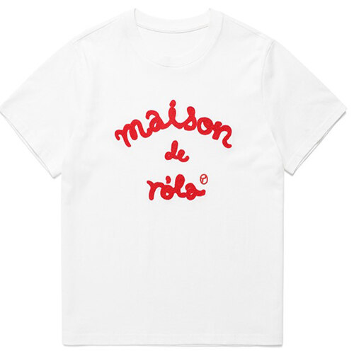 MAISON DE ROLA EMBROIDERY T-SHIRT WHITE