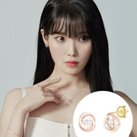 [아이유 PICK] MIOELLO 14K 로즈골드 귀걸이 JJMEEQ2BS601R4000